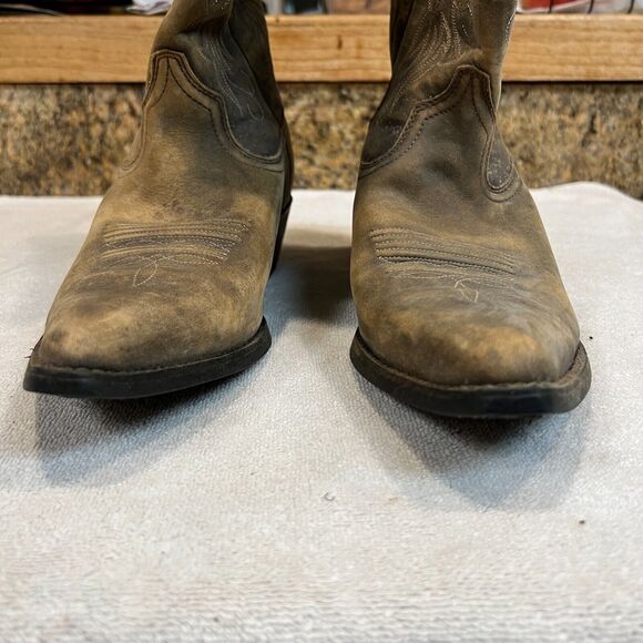 Ariat Women’s Heritage Western 15729 Cowgirl J-Toe Mid-Calf Boots, Tan, Sz 10B - Picture 3 of 11